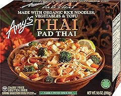 Amy's Frozen Meals, Vegan Pad Thai, Made With Organic Vegetables, Rice Noodles and Tofu, Gluten Free Microwave Meals, 9.5 Oz