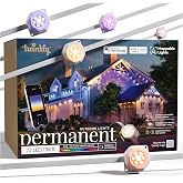 Twinkly Permanent Outdoor 98ft Lights 72 LED Smart RGB + CCT | App-Controlled Mappable and Customizable, Cuttable, IP67 Waterproof for Patio Decorations - Smart Home Lighting Decoration