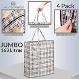 DECO EXPRESS Laundry Bags XXL 107L Pack of 4 Durable Zippered Bags view 5