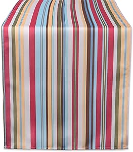 DII CAMZ38597 SUMMER STRIPE OUTDOOR TABLERUNNER 14x72,
