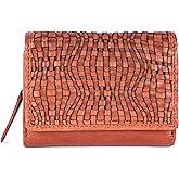 VILENCA HOLLAND Premium Genuine Leather Women's Wallet: RFID Blocking, Multiple Card Slots, Zipper Pocket - Stylish & Durable - Perfect for Everyday Use (VL-408-Cognac)