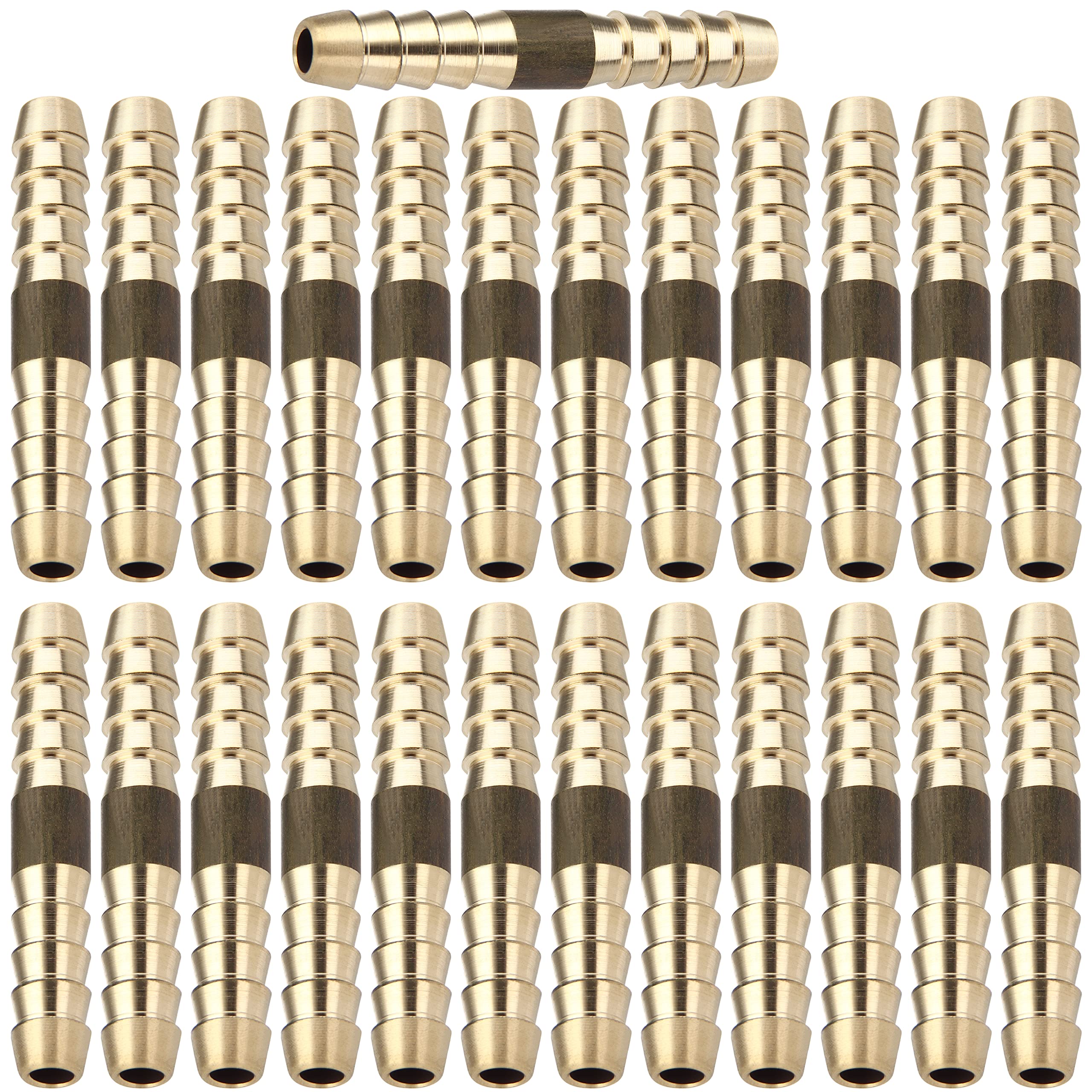 LTWFITTING Brass Barb Splicer Mender 5mm Hose ID Fitting Air Water Fuel Boat (Pack of 25)