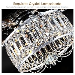 Kviflon Chandelier Ceiling Fans with Lights - 52