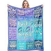Velivn Gigi Gifts, Gigi Gifts for Grandma, Best Gigi Ever Gifts, Birthday Gifts for Gigi, Gift for Gigi from Grandkids Granddaughter, Gigi Gift for Christmas Mothers Day Throw Blanket 50"x60"