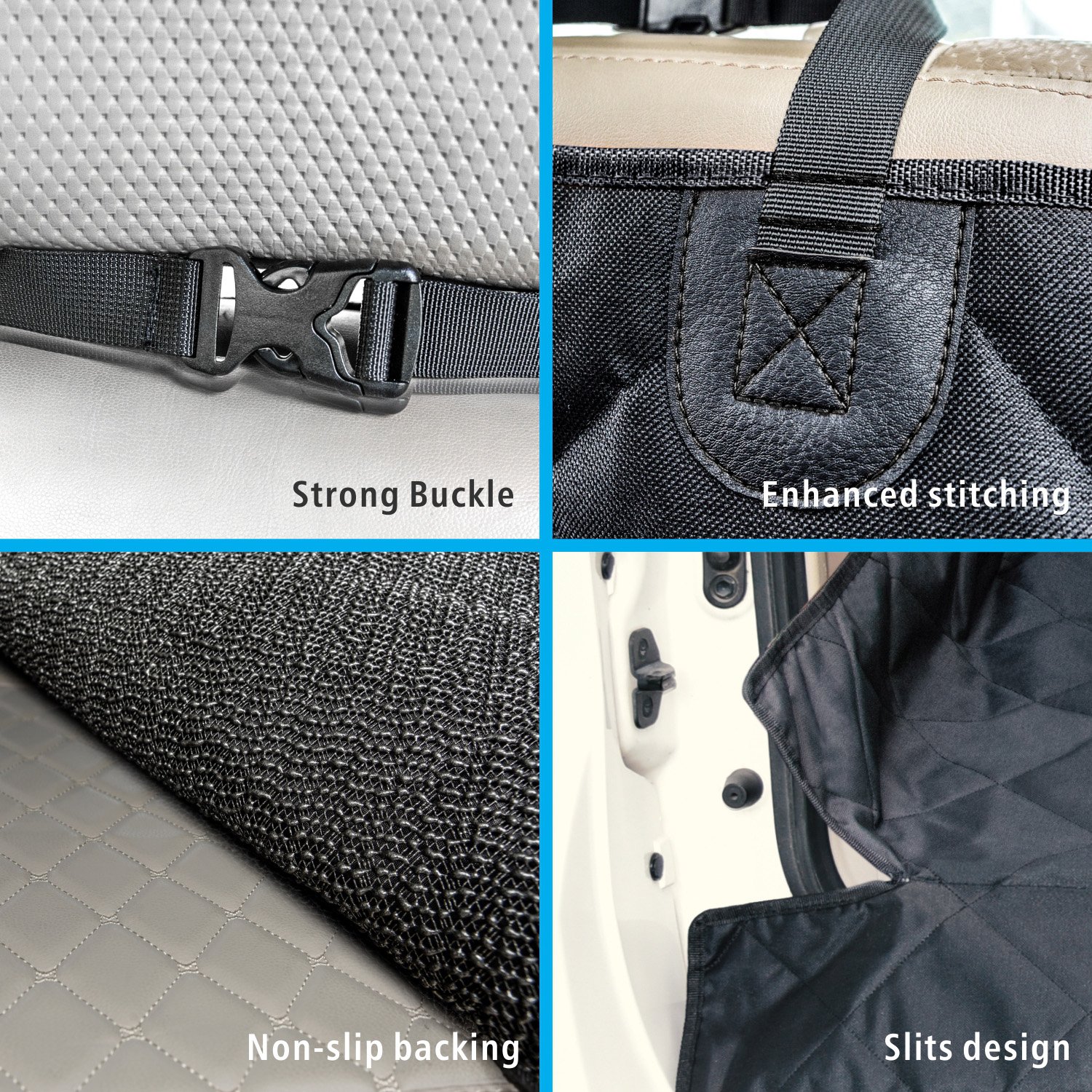 Fcolor SUV Cargo Liner for Dogs Waterproof Pet Cargo Cover Dog Seat