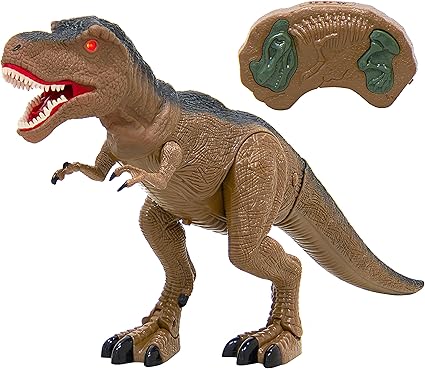 Amazon.com: Best Choice Products - Figura de dinosaurio T-Rex RC con control remoto de 19 pulgadas y ojos iluminados, sonidos realistas: Toys \u0026 Games