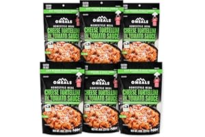 OMEALS Cheese Tortellini Good to Go Meals | Mre Meals Military 2022 Bulk, Self Heating Emergency Food Supplies, Fully Cooked Backpacking Meals and Camp Food with Extended Shelf Life | USA | 6 Pack