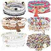 iYours 6 sets Bohemian Multilayer tassels bracelet Handmade Wrap Bracelets Bangle Jewelry Bracelets for Women