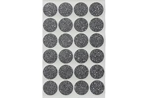 Black Sparkly Color Coding Labels 1" Glitter Rounds 25 mm - Dot Stickers - one inch Circle Sticker - 360 Pack