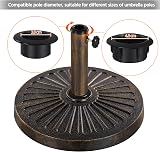 Yaheetech 12kg Patio Umbrella Base Stand Heavy Duty Bronze view 4