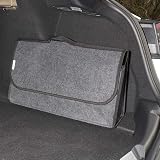 Vinsani Car Boot Organiser Bag Anti Slip Foldable Large Grey view 4