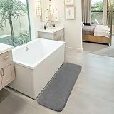 Non Slip Bath Mat Extra Large 50x122cm Dark Gray Ultra Thick view 2