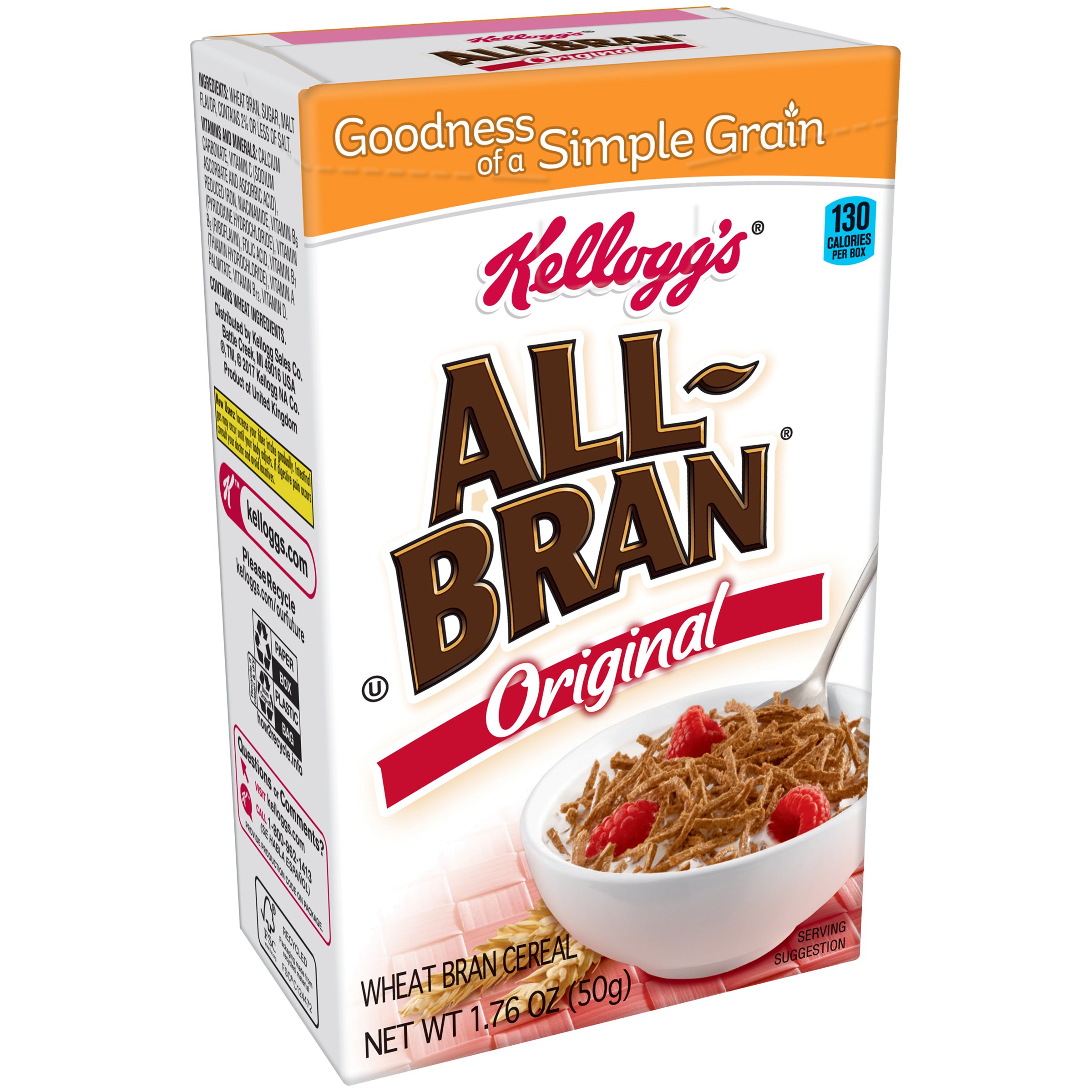 AllBran Cereal, Original, 18.3Ounce Boxes (Pack of 5
