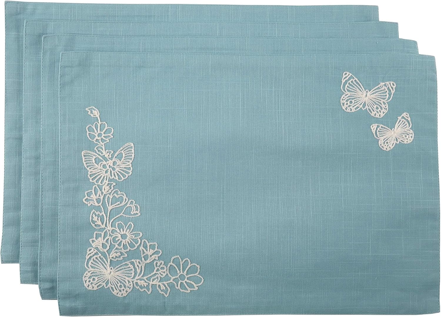 Lenox 7560 Butterfly Meadow Carved Placemat, Aqua Home