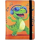 Dinosaur Passport Holder for Women and Men PU Leather Passport Cover for Travel