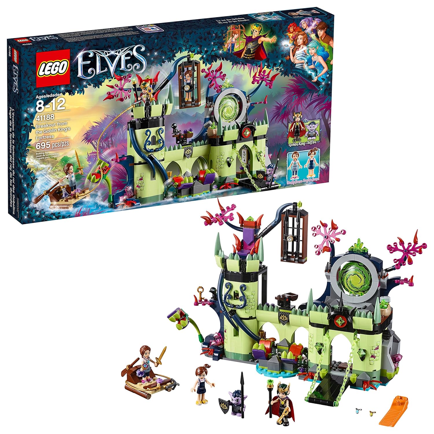 LEGO Elves Breakout from The Goblin King's Fortress 41188 Building Kit (695 Piece)