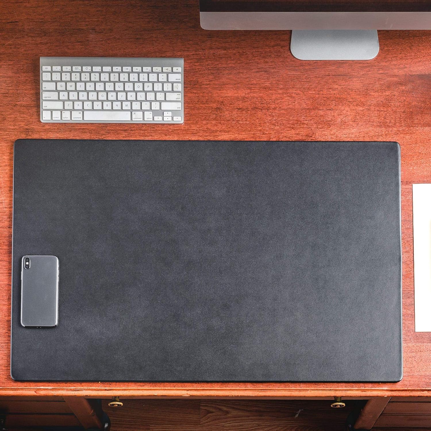 Dacasso Black Leather Desk Mat, 30-Inch by 19-Inch: Home & Kitchen