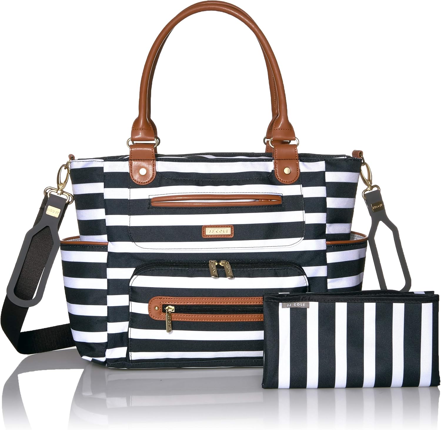 jj cole caprice nappy bag grey heather