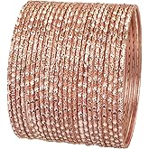 Touchstone Indian Bollywood Gorgeous Handcrafted Hand Saw Peeled Pattern Designer Jewelry Bracelets Bangle in Gold or Copper or Silver Tones for Women.