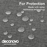 Deconovo Solid Faux Linen Rectangle Tablecloth 51x87in Grey Water Resistant view 4