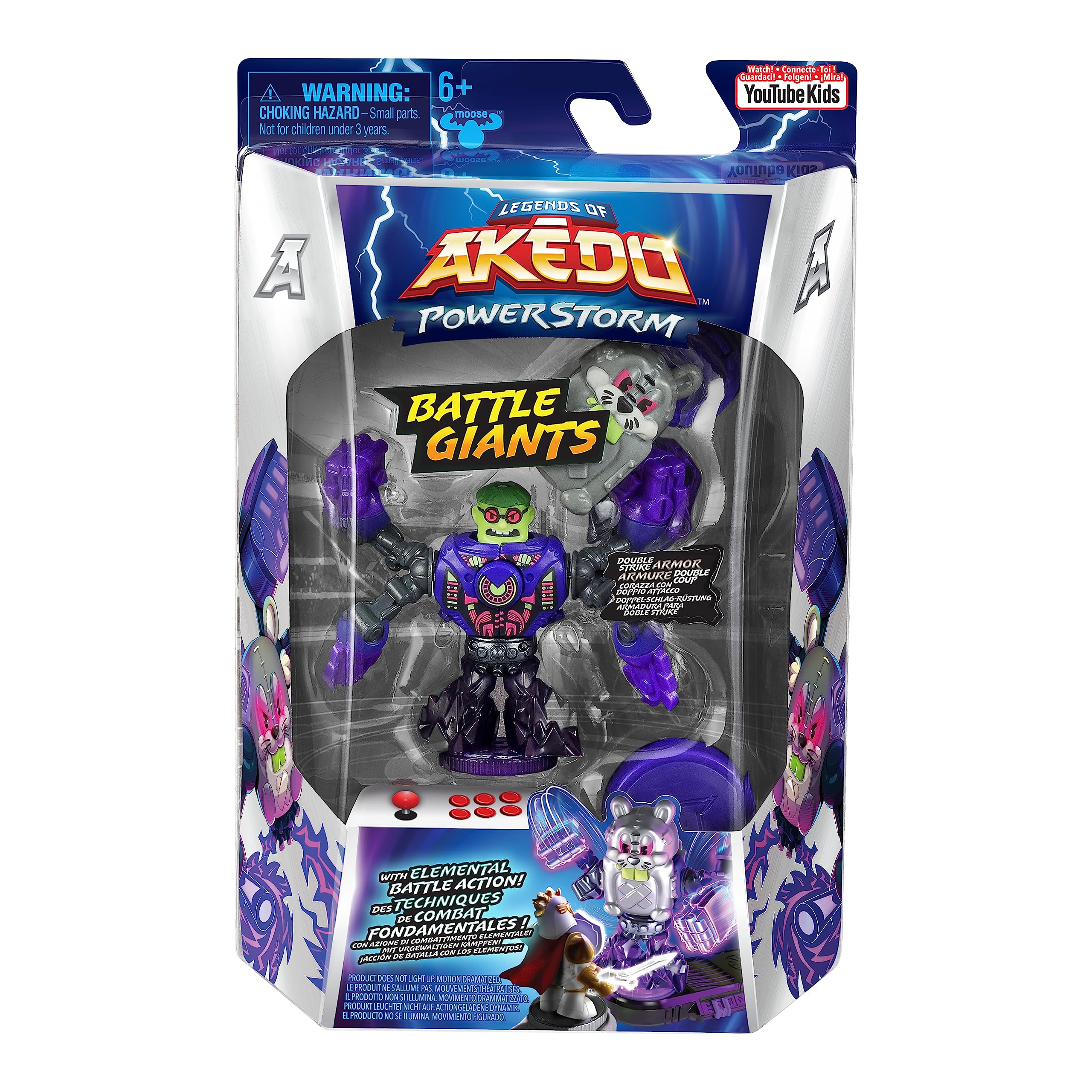 Legends Of Akedo Tormenta De Poder - Gigantes - Thoraxis - Mini Guerrero De Batalla Con Armadura De Doble Golpe. Listo, Lucha, Ataque Dividido