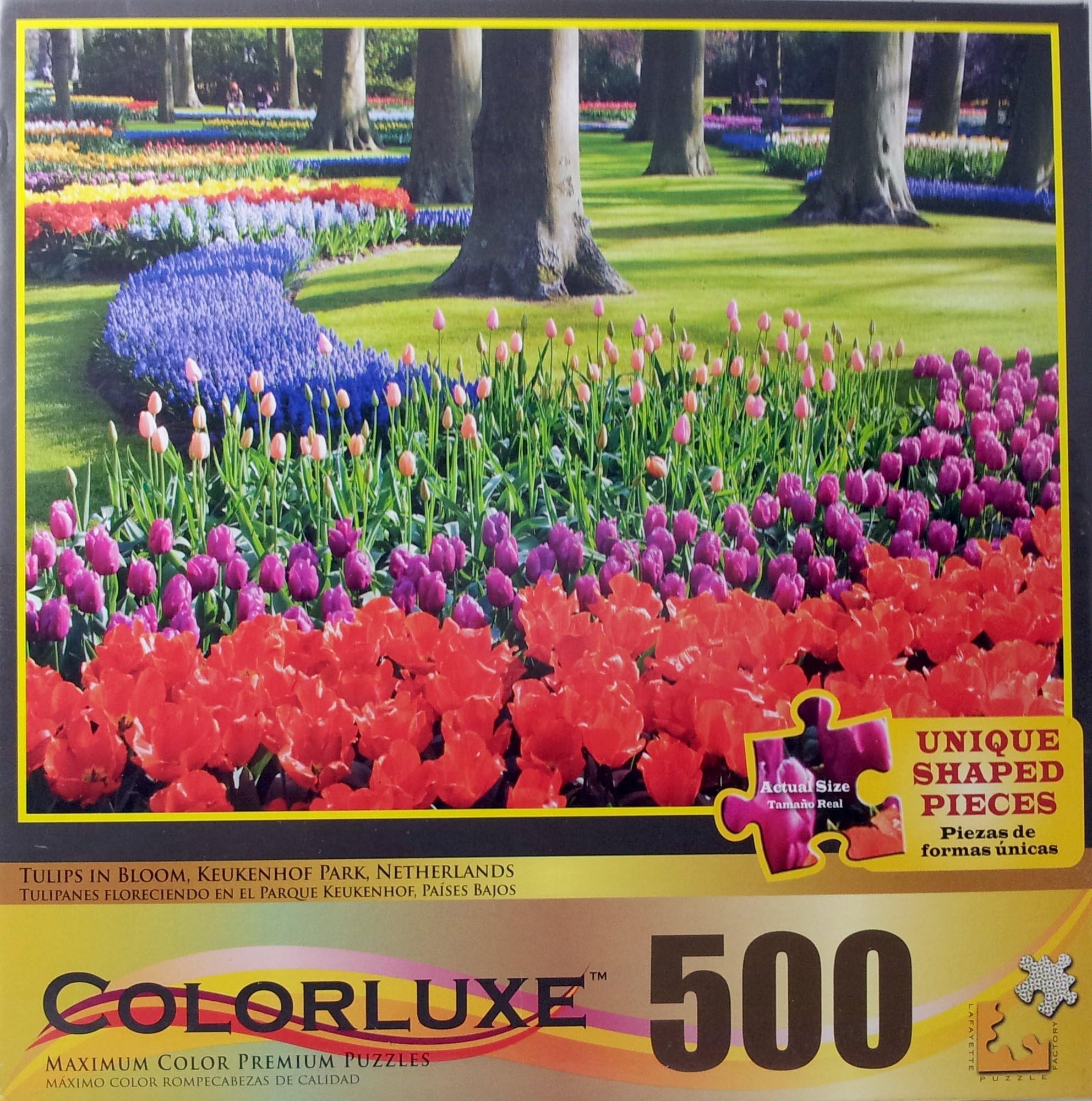 Tulips in bloom, Keukenhof Park, Netherlands Colorluxe Puzzle