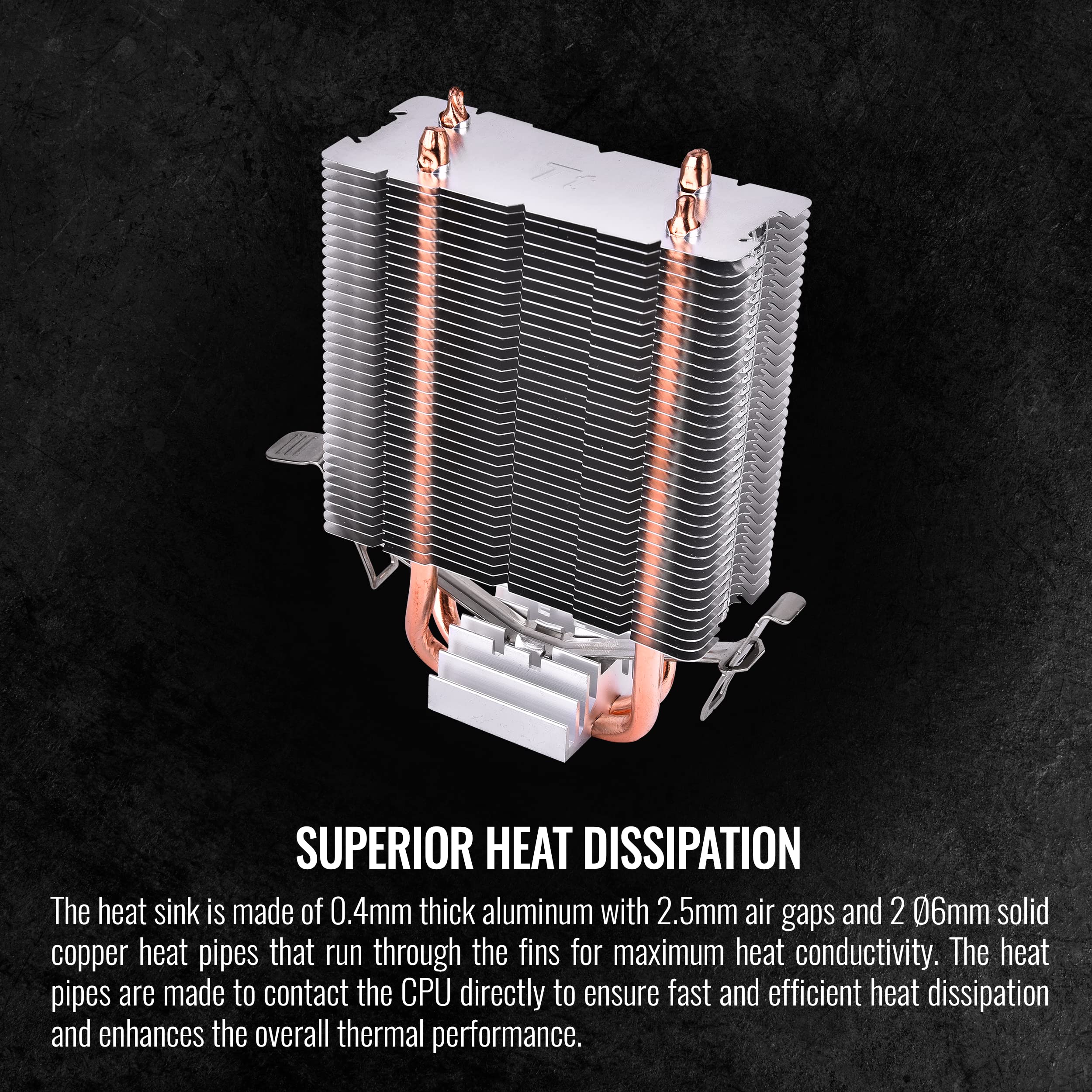 Thermaltake Contac 9 SE CPU-Kühler, 120 W Kühlleistung, 92 mm PWM-Lüfter, unterstützt Intel LGA 1700/AMD AM5, AM4, CL-P106-AL09WT-A 2