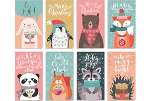AGAPE LOVE CARDS Bulk Christmas Postcards for Mailing - (4"X6") Set Includes 48 Holiday Postcards | 6 Cute Christmas Postcard Designs (8 of each) | Happy New Year Postcards for Friends, Family, Church Members etc.