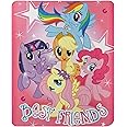 Northwest Hasbro's My Little Pony, 'Happy Herd' Fleece Throw Blanket, 45' x 60', Multi Color