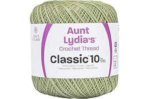 RED HEART Coats Crochet Classic Crochet Thread, 10, Frosty Green, 1050 Foot