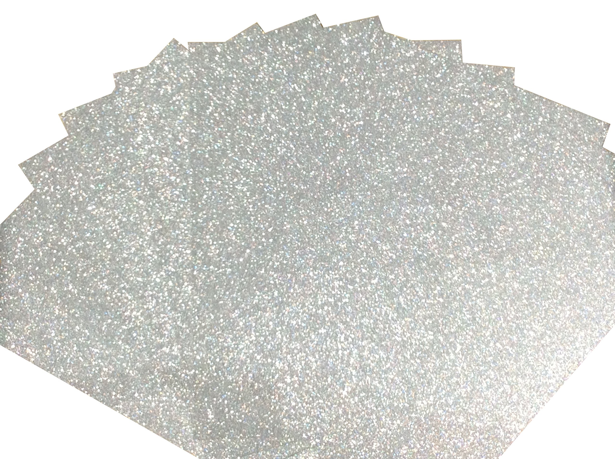 10pcs A4 Sheets Silver Glitter Cardstock Card Making DIY Material Sparkling Craftwork Scrapbooking Gift Wrapping Box Tissue Paper Sheets for Wrapping