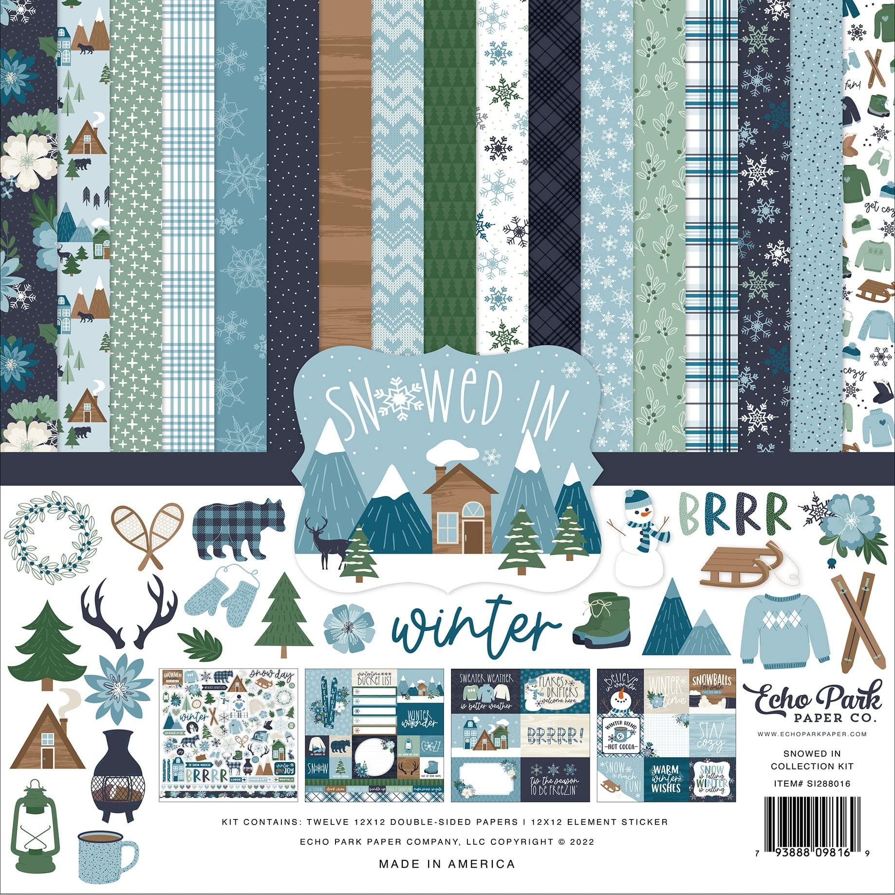 Echo Park Collection Kit 12"X12"-Snowed In