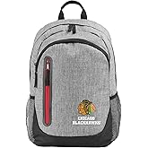 FOCO NHL Chicago Blackhawks Heather Grey Bold Color Backpackheather Grey Bold Color Backpack, Team Color, One Size