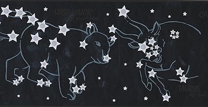 Zodiac Constellations Seamless Pattern White Stars On The Dark