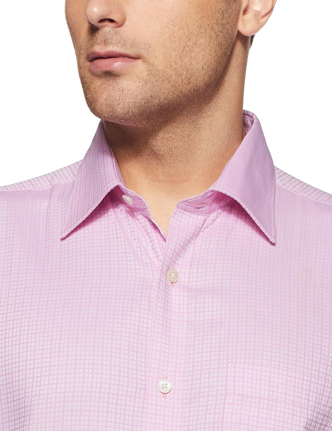 raymond men's solid regular fit cotton formal shirt