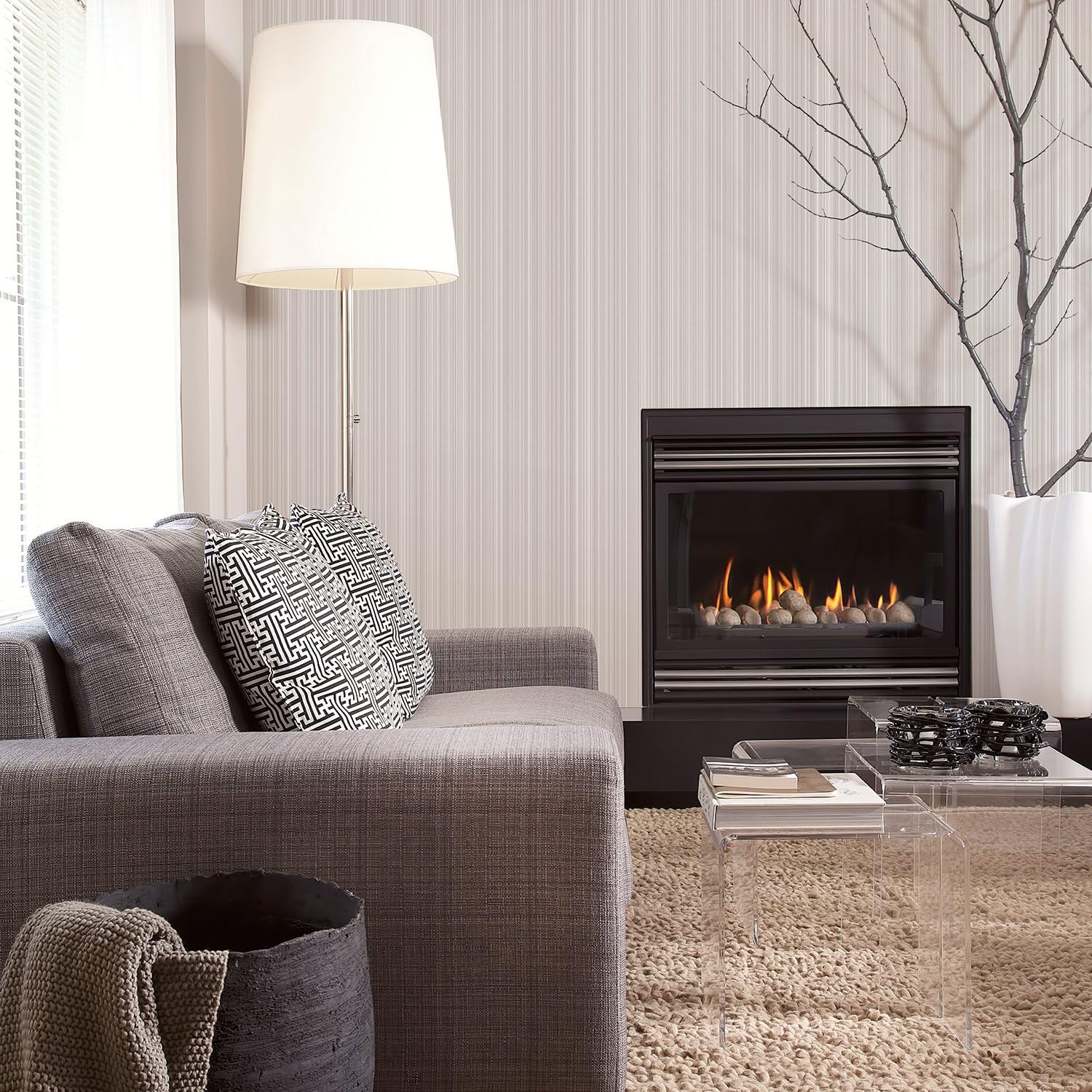 Galerie G67484 Wallpaper Natural FX, White, Light Grey / Silver - Image 3