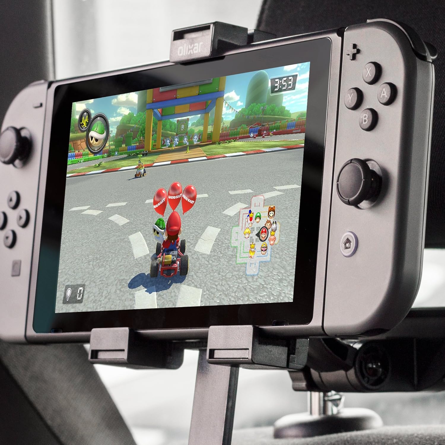 Olixar Nintendo Switch Car Mount - for Back Seat Passengers - Headrest Mount - 360 Degree Rotation - Designed for Nintendo Switch - Recommended by T3: Home Audio & Theater