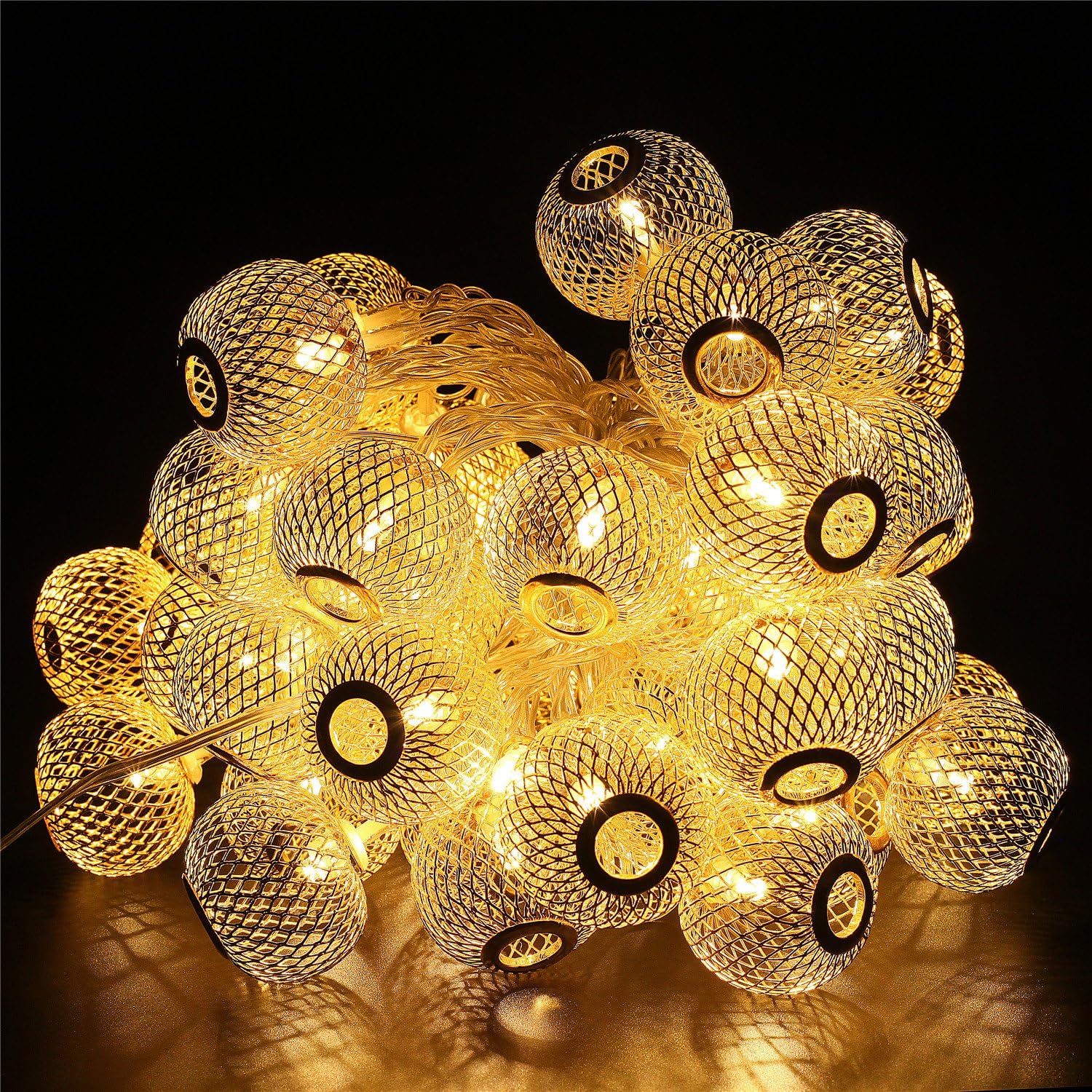 Amazon Com Bluefire 50 Led Bulbs 31ft Long Lantern Fairy Lights