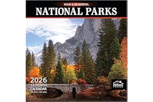 MICASA PRESS MICASA Wild & Beautiful National Parks 2026 Wall Calendar 12 Month | 12" x 24" Open | Thick & Sturdy Paper | Giftable | Calendar 2026