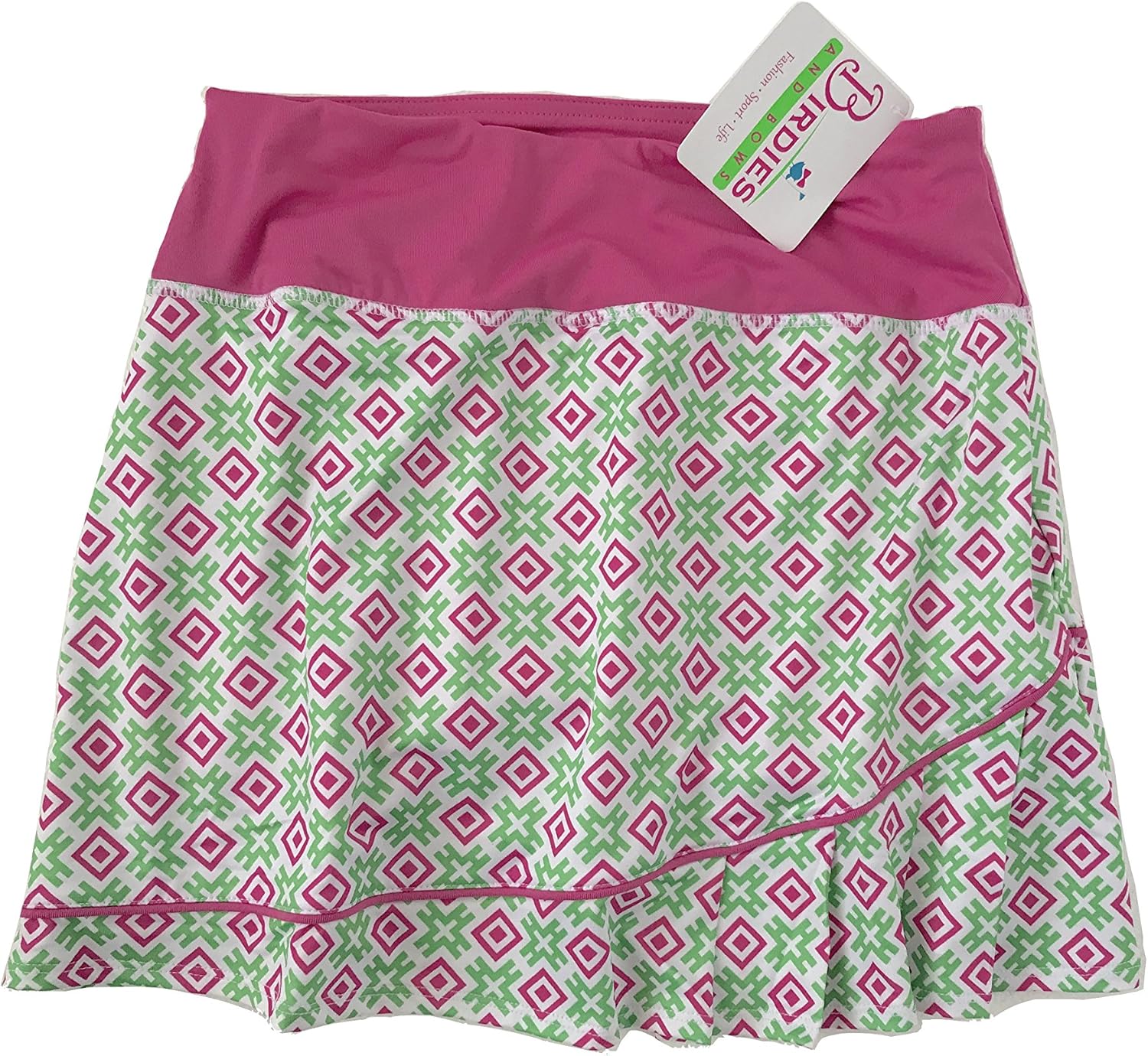 Amazon.com: Birdies & Bows Women's - Geometric Pleated Golf Skort Skirt (X-Small): Clothing