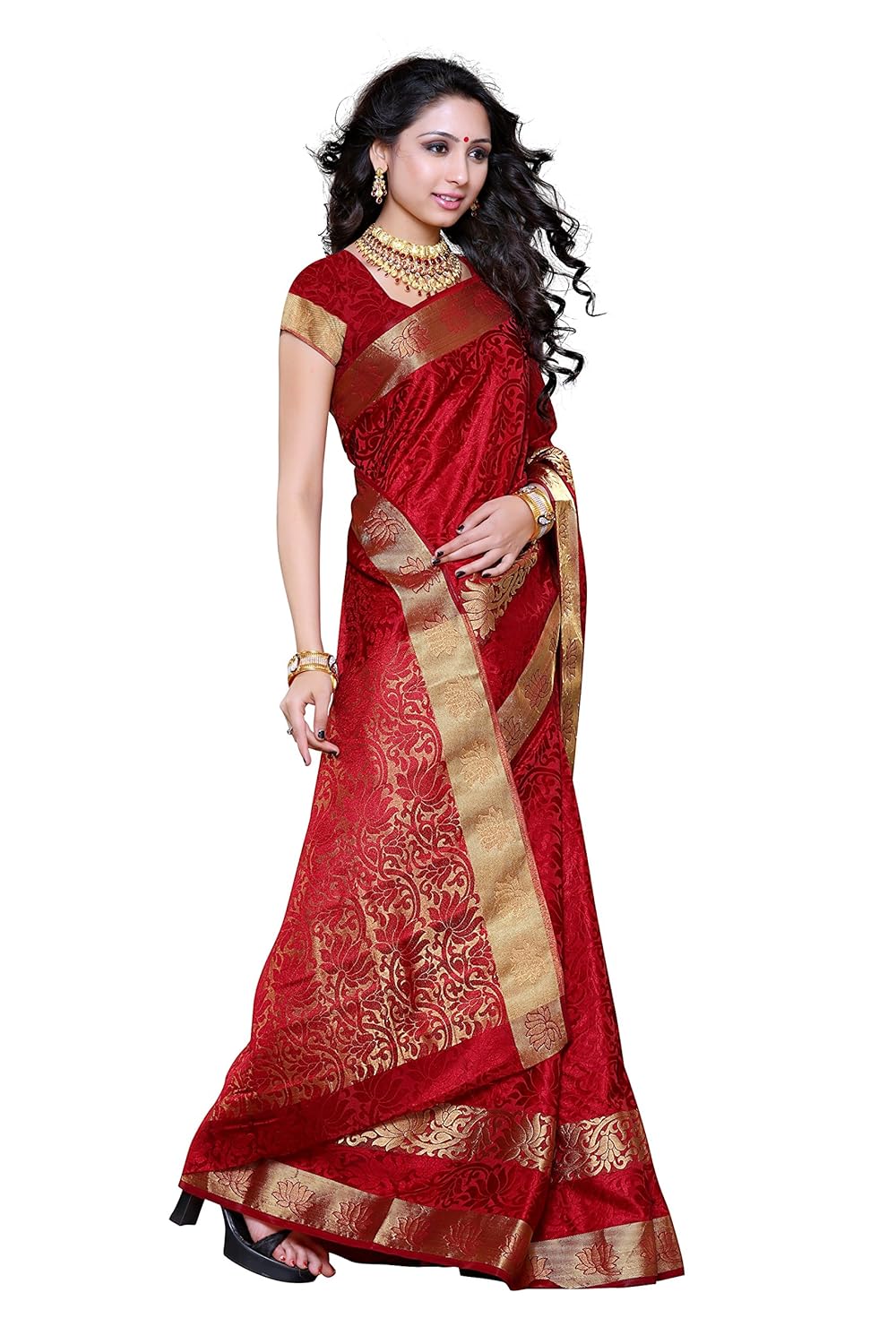 mimosa women's silk saree (2092-sd-mrn_maroon)