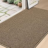 BEQHAUSE Dirt Trapper Door Mat 36" x 60", Non-Slip Washable Doormats Entrance Mat, Dirt Resistant and Absorbent Welcome Mat, Low Profile Floor Mats for Front Back Door and Entryway, Beige