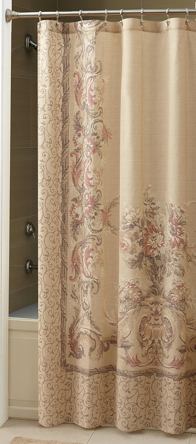 Croscill Normandy Shower Curtain 70 Inch By 72 Inch Natural By