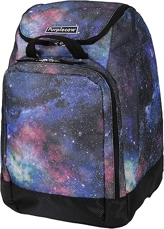 Amazon Purplecow パープルカウ スノーボード バックパック 大型 ブーツバッグ ケース スキー 大容量 全3色 Pca 1990c スペース Fサイズ スノーボード ハードケース リュックサック スノボ スノボー メンズ レディース スキー 靴 シューズケース ミックス マルチ 柄