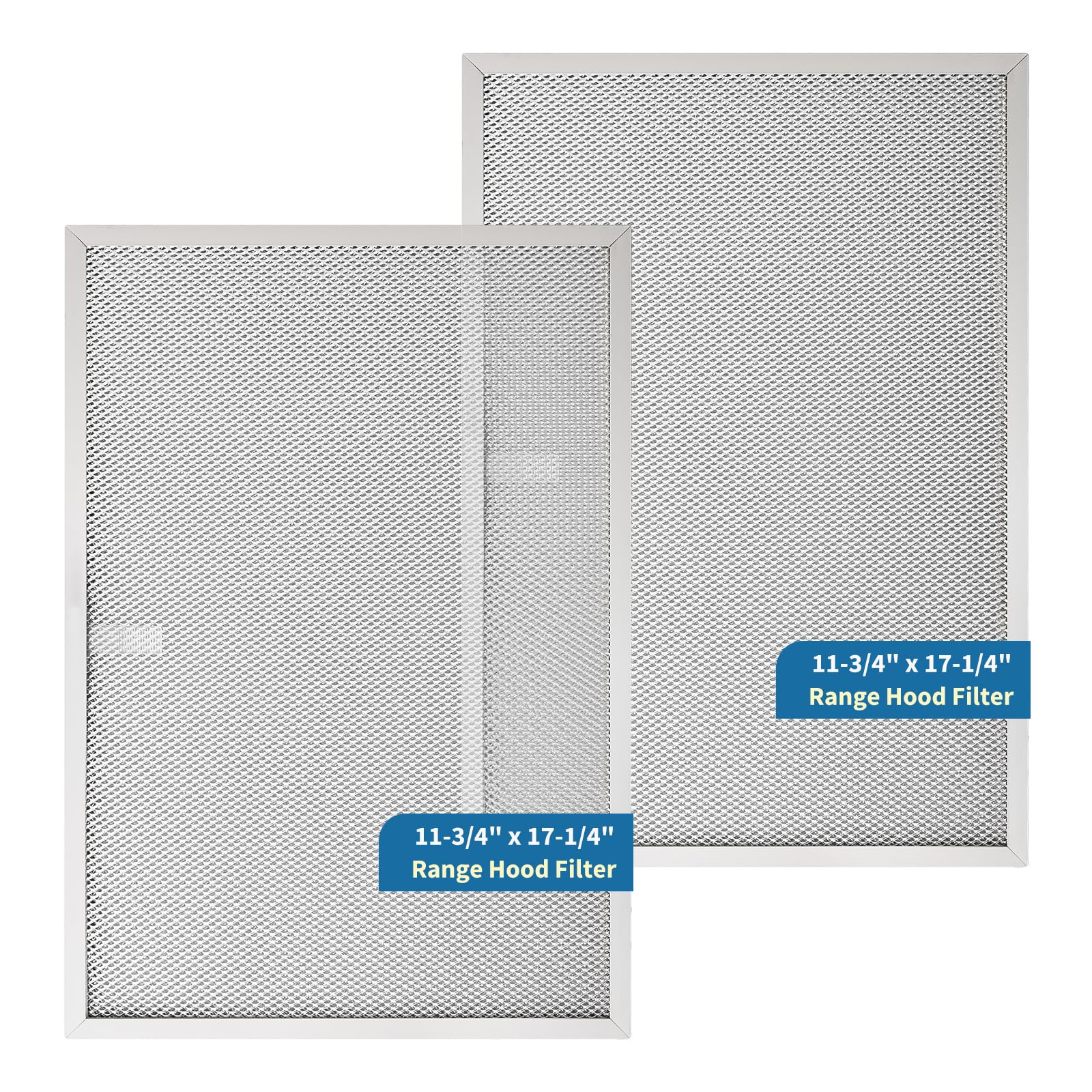 Photo 1 of Bularie BPS1FA36 Aluminum Range Hood Filter 11-3/4 x 17-1/4 x 3/8" Compatible With Broan QS1 36" Nu Tone Allure 36" WS1, Replacement Hood Filter for Whirl pool Estate Se ars Ken more 99010300E, 2pcs