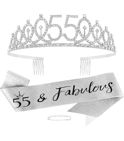 VSHILI 55th Birthday Candles - Silver Number 55 Cake Candles Decorations For Men & Women, 55th Party Cake Topper - View #10