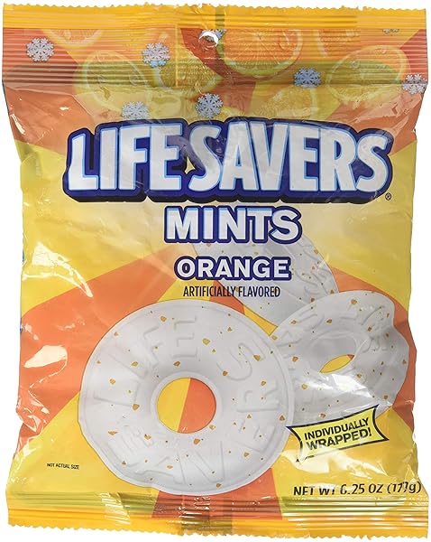 LIFESAVERS ORANGE MINTS 6.25OZ BAG – 2 PACK
