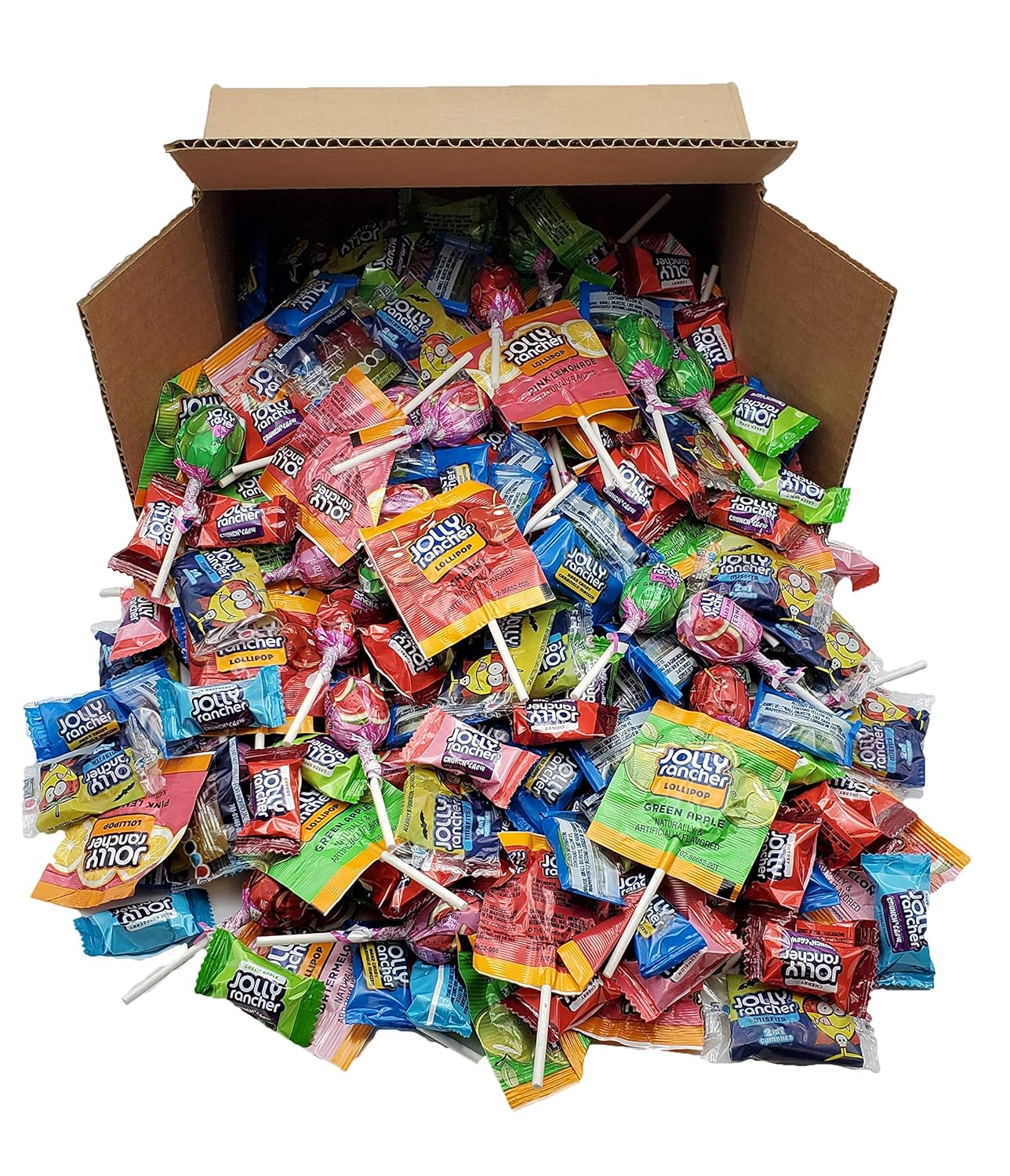 JOLLY RANCHER Candy Bulk Variety Mix, Jolly Rancher Lollipops, Jolly Rancher Crunch 'N Chew, Fun Candy Mix, (80 Oz - 5 Pound's)
