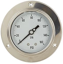 PIC Gauges 314L-254V Front Flanged Panel Mount