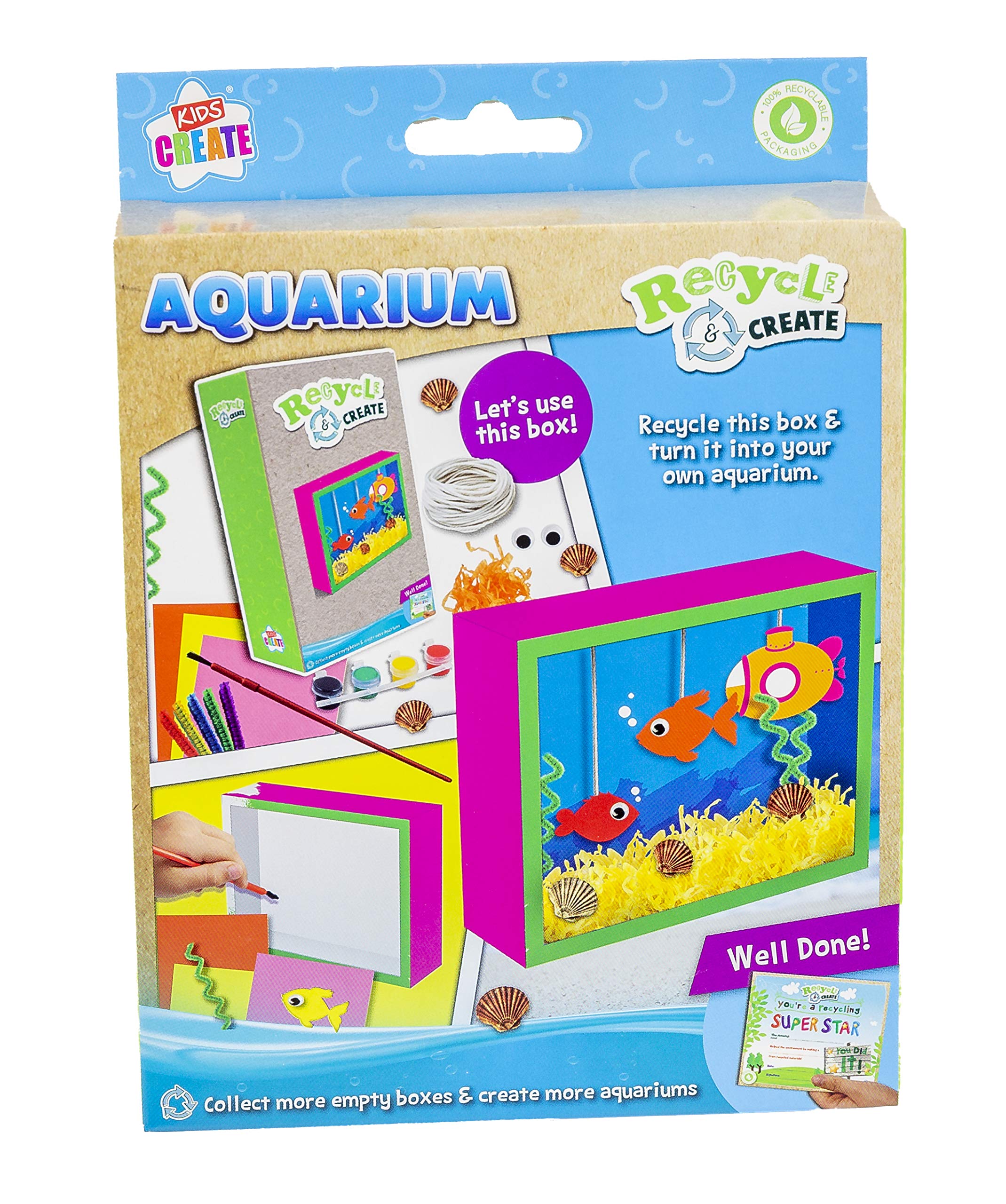 Kids Create - Aquarium Maker Set - Recycled Crafts - Arts and Crafts Set for Kids I Children's Craft and Design Kit